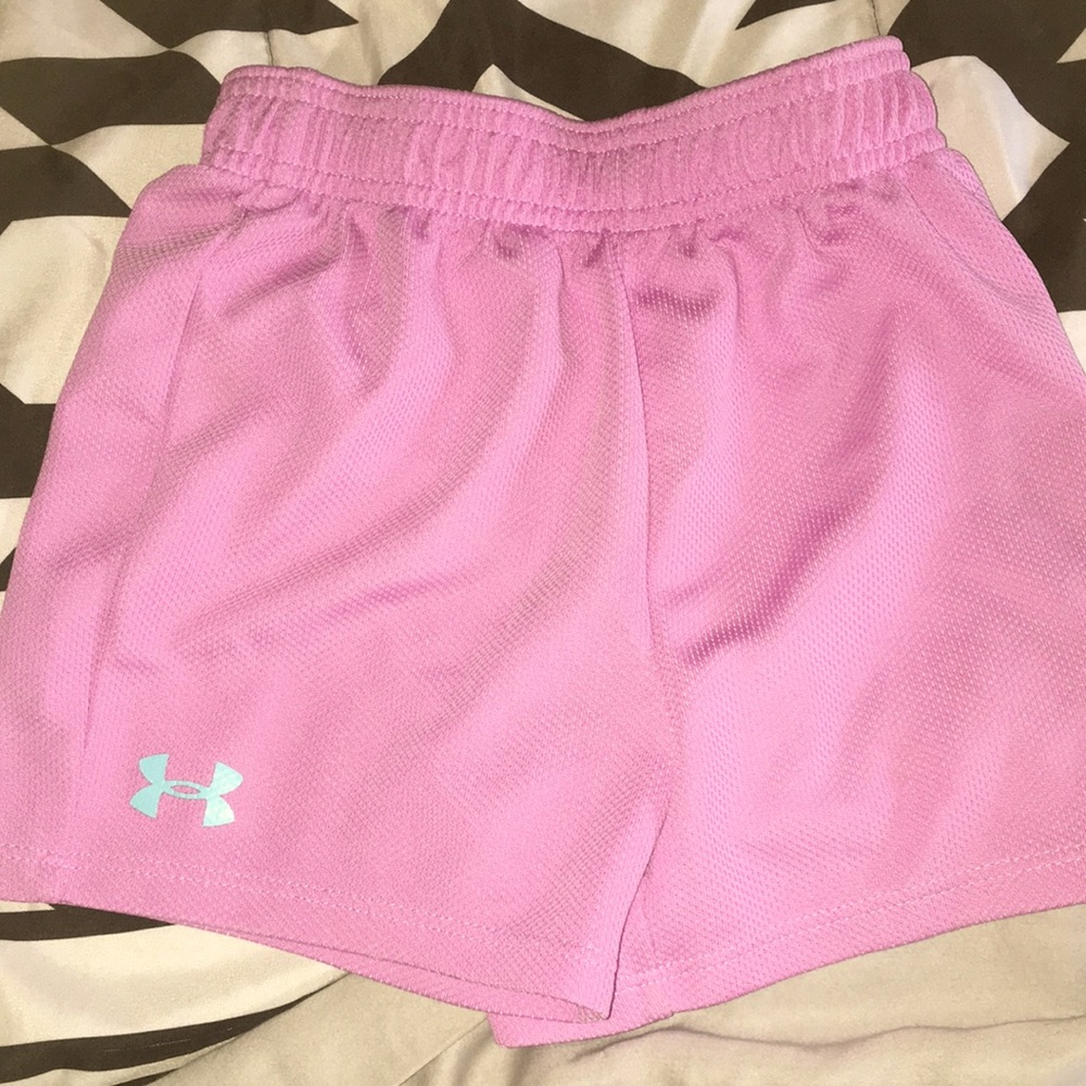 Pinkish/lavender Under Armour girls shorts. Size 6